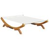 vidaXL Lit de repos ext&eacute;rieur 165x188,5x46 cm Bois courb&eacute; massif Cr&egrave;me