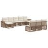 vidaXL Ensemble de canap&eacute; de jardin 10 pcs Beige et blanc cr&egrave;me