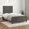 vidaXL Cadre de lit sans matelas gris fonc&eacute; 120x190 cm velours
