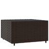 vidaXL Table basse de jardin carr&eacute; marron 50x50x30 cm r&eacute;sine tress&eacute;e