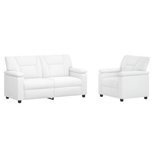 vidaXL Ensemble de Canap&eacute;s 2 pcs Blanc Simili cuir
