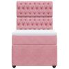 vidaXL Sommier &agrave; lattes de lit avec matelas Rose 100x200 cm Velours