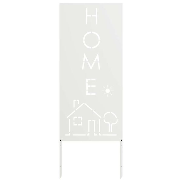 vidaXL &Eacute;cran de confidentialit&eacute; de jardin Fretwork Blanc 50 x 140 cm