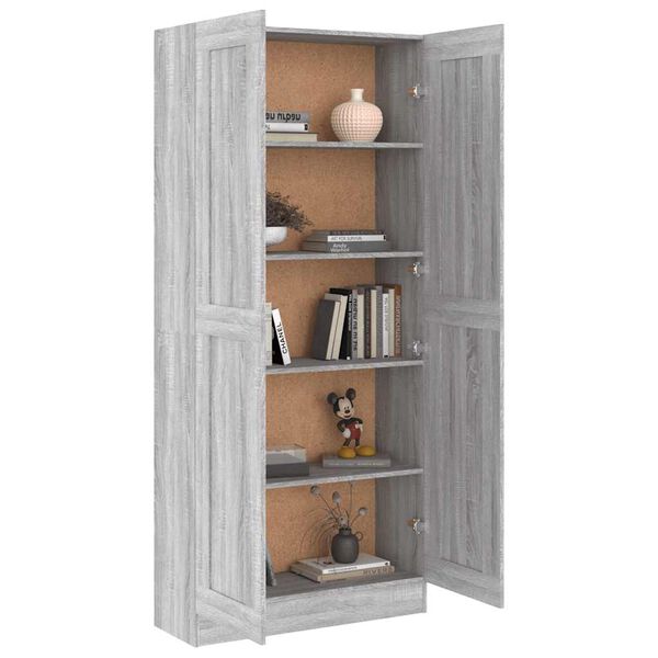 vidaXL Bibliothèque Sonoma gris 82,5x30,5x185,5 cm Bois d'ingénierie