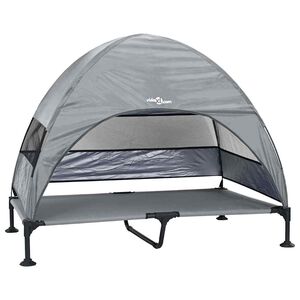 vidaXL Lit sur&eacute;lev&eacute; pour chien 127 x 81 x 108 cm Tissu et acier