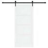 vidaXL Porte coulissante ORKDAL Blanc et Noir 86 x 198,5 cm Pin massif