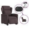 vidaXL Fauteuil inclinable &eacute;lectrique marron fonc&eacute; tissu