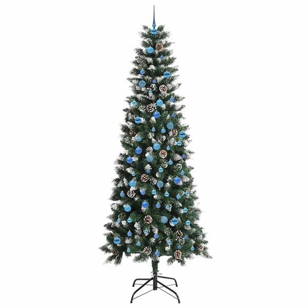 vidaXL Sapin de No&euml;l artificiel Vert 240 cm PVC, plastique et acier