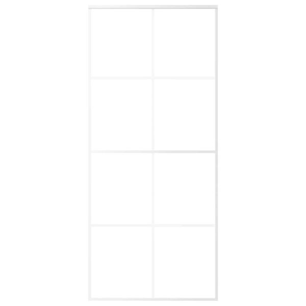 vidaXL Porte coulissante Verre ESG et aluminium 90x205 cm Blanc