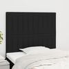 vidaXL T&ecirc;te de lit Noir 80x5x118/128 cm Tissu