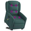 vidaXL Fauteuil inclinable de massage Vert fonc&eacute; Tissu