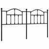 vidaXL T&ecirc;te de lit de remplacement m&eacute;tal noir 160 cm