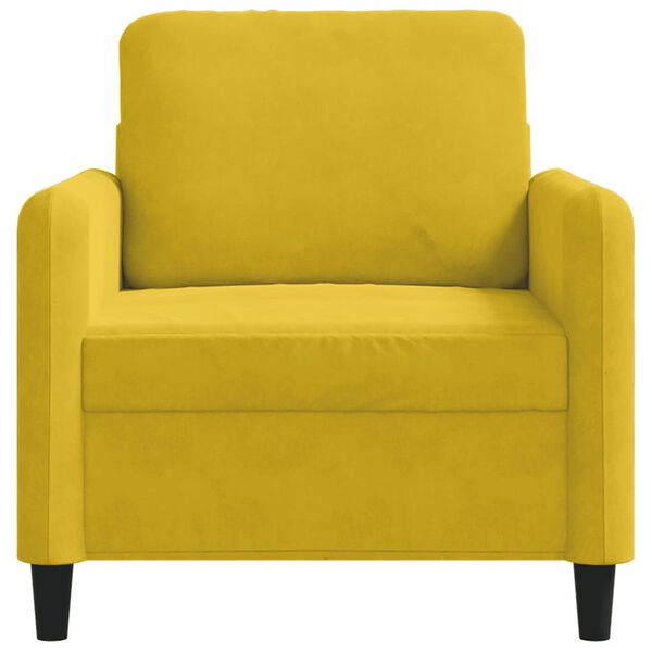 vidaXL Fauteuil Jaune 60 cm Velours