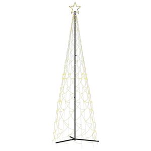 vidaXL Arbre de No&euml;l c&ocirc;ne 500 LED blanc chaud 100x300 cm