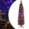vidaXL Arbre de No&euml;l artificiel mince et support 120 cm fibre optique