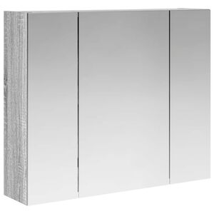 vidaXL Armoire Miroir de Salle de Bain Gris Sonoma 60 x 14,5 x 50 cm