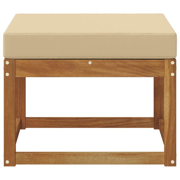 vidaXL Pouf d'Ext&eacute;rieur Bois d'Acacia Massif Naturel