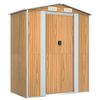 vidaXL Abri de jardin Marron clair 192x108x223 cm M&eacute;tal galvanis&eacute;