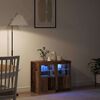 vidaXL Buffet LED 2 pcs Bois ancien 41 x 37 x 67 cm Bois d'ing&eacute;nierie