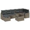 vidaXL Ensemble de canap&eacute; de jardin 8 pc Gris Poly rotin