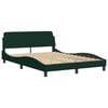 vidaXL Lit avec matelas Dover vert fonc&eacute; 120x200 cm velours