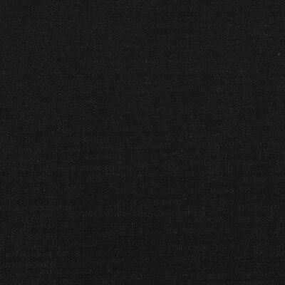 vidaXL Tête de lit avec oreilles Noir 203x16x118/128 cm Tissu
