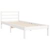vidaXL Cadre de lit sans matelas blanc bois massif