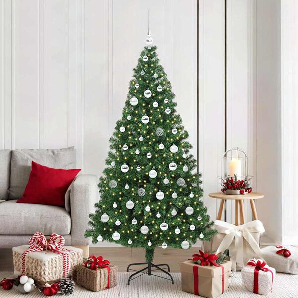 vidaXL Sapin de No&euml;l artificiel Vert 180 cm PVC, Acier et Plastique