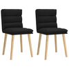 vidaXL Chaises à manger lot de 2 noir tissu