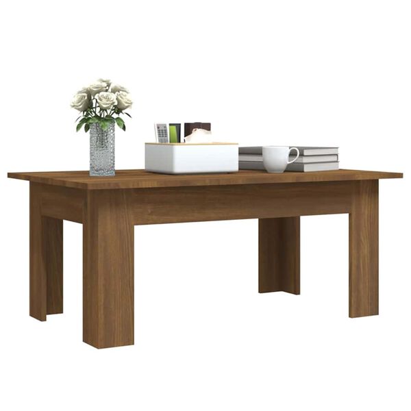 vidaXL Table basse Ch&ecirc;ne marron 100x60x42 cm Bois d'ing&eacute;nierie