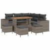 vidaXL Ensemble de canap&eacute; de jardin 9 pc 8-Nombre de places Gris