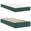vidaXL Cadre de lit avec matelas avec matelas 2 pcs Vert Velours