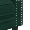 vidaXL Canapé Chesterfield avec traversins 2 places vert foncé velours