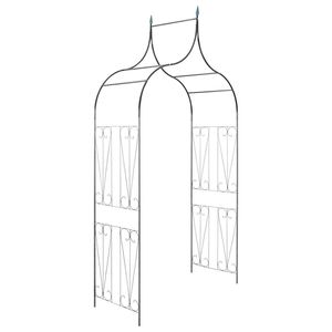 vidaXL Arche de jardin Design de piquet plantes grimpantes Vert fonc&eacute;