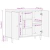 vidaXL Buffet 90x33x75 cm bois massif de manguier