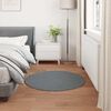 vidaXL Tapis en Fourrure Synth&eacute;tique de Lapin Olite Anthracite &Oslash; 80 cm