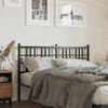 vidaXL T&ecirc;te de lit m&eacute;tal noir 140 cm