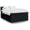 vidaXL Sommier &agrave; lattes de lit avec matelas Noir 140x190 cm Tissu