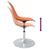vidaXL Chaises pivotantes &agrave; manger lot de 6 orange PP