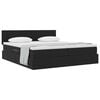vidaXL Lit de Rangement avec matelas avec t&ecirc;te de lit Noir 90 x 200 cm