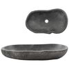 vidaXL Lavabo en pierre de rivi&egrave;re Ovale 60-70 cm