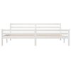 vidaXL Cadre de lit sans matelas blanc bois massif 200x200 cm