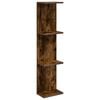 vidaXL &Eacute;tag&egrave;re Murale Ch&ecirc;ne fum&eacute; 25 x 15 x 100 cm Bois d'ing&eacute;nierie