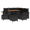 vidaXL Ensemble de canap&eacute; de jardin 9 pc Noir polyrotin