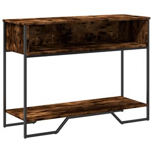 vidaXL Table console ch&ecirc;ne fum&eacute; 100x35x74,5 cm bois d'ing&eacute;nierie