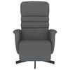 vidaXL Fauteuil inclinable avec repose-pieds gris similicuir