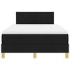 vidaXL Lit &agrave; ressorts avec matelas Noir 120 x 200 cm tissu