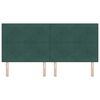 vidaXL T&ecirc;te de lit avec des lumi&egrave;res &agrave; LED Vert 100 cm Velours