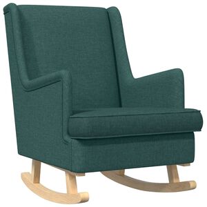 vidaXL Chaise &agrave; bascule Vert fonc&eacute; 62 x 80 x 85 cm tissu