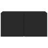 vidaXL Meuble TV mural noir 80x30x41 cm